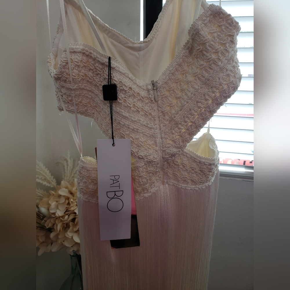PatBO Fringe Beach Dress with Pearl Straps - Picture 15 of 16